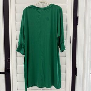 Emerald Green Relaxed 3/4‎ Sleeve Tunic